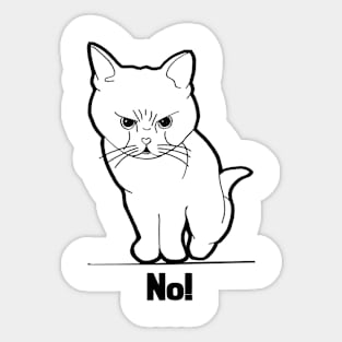 Kitty Says No Sticker